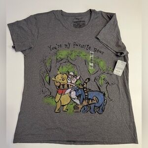 Disney Store NWT Winnie the Pooh Ladies 2XL Gray T-shirt